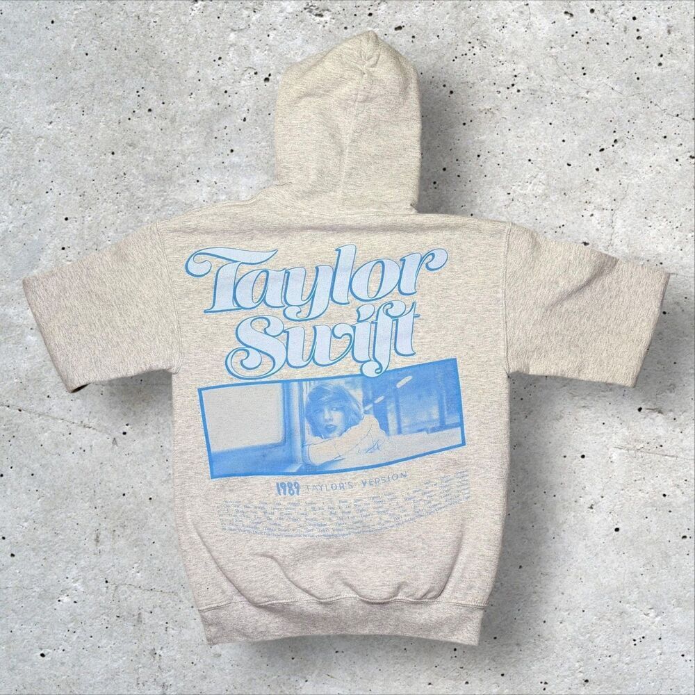 Taylor Swift 1989 Taylor’s Version Hoodie Small Gray Pullover Sweatshirt Merch - Picture 2 of 11